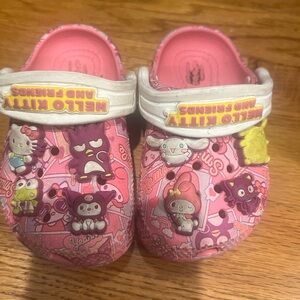 CROCS Kids Sandals - Pink with Hello Kitty Characters 5c